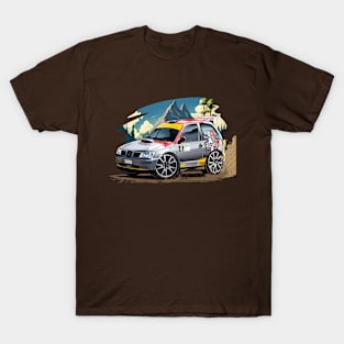 SUV rally adventure on the mountain T-Shirt